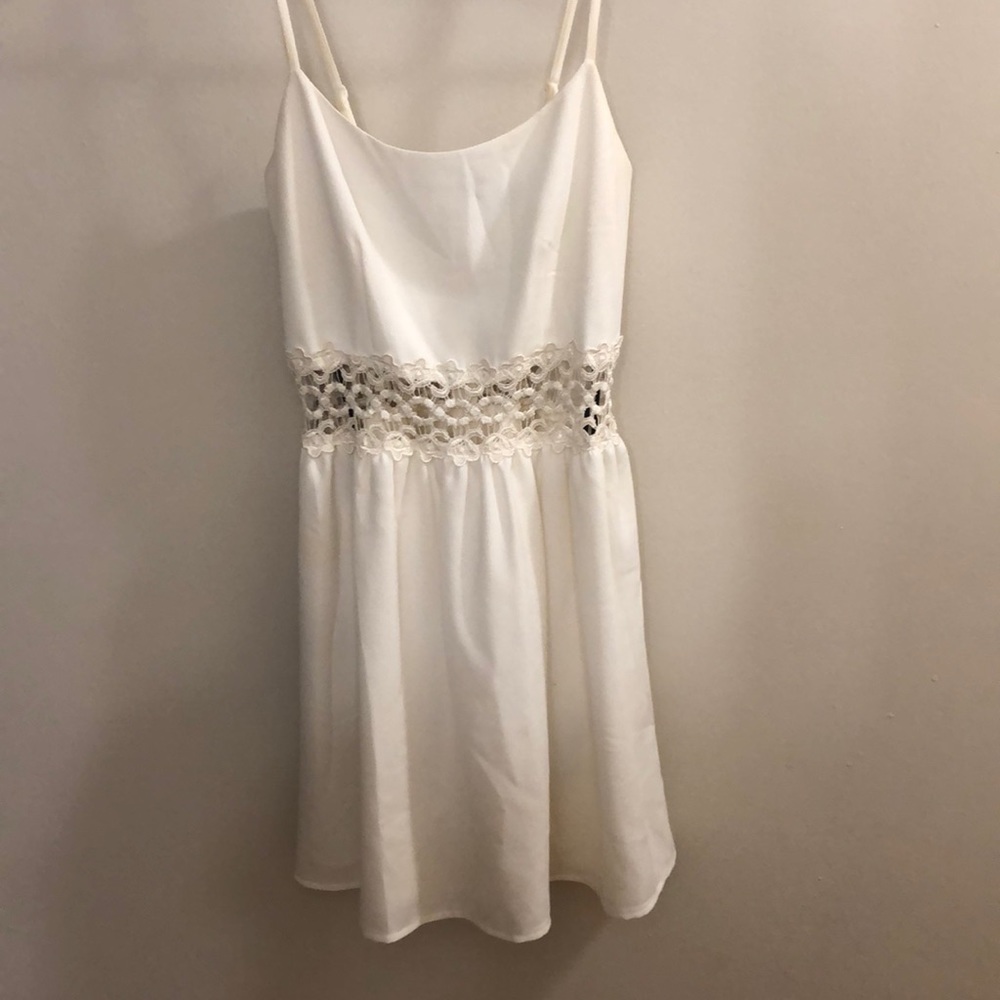 White eyelet dress